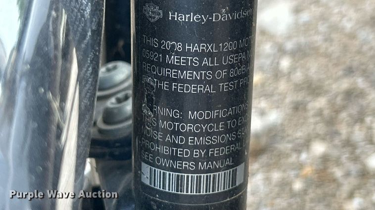 image for item EK8350 2008 Harley-Davidson Sportster 1200 motorcycle