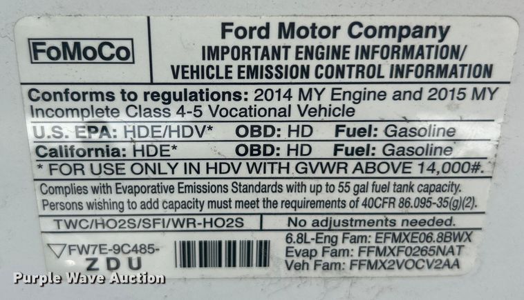 image for item EK8363 2015 Ford E450 Super Duty shuttle bus