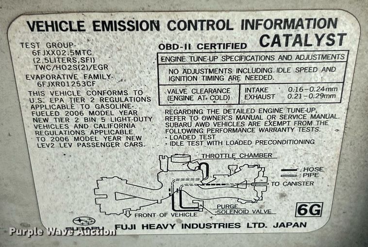 image for item EK8369 2006 Subaru Forester SUV