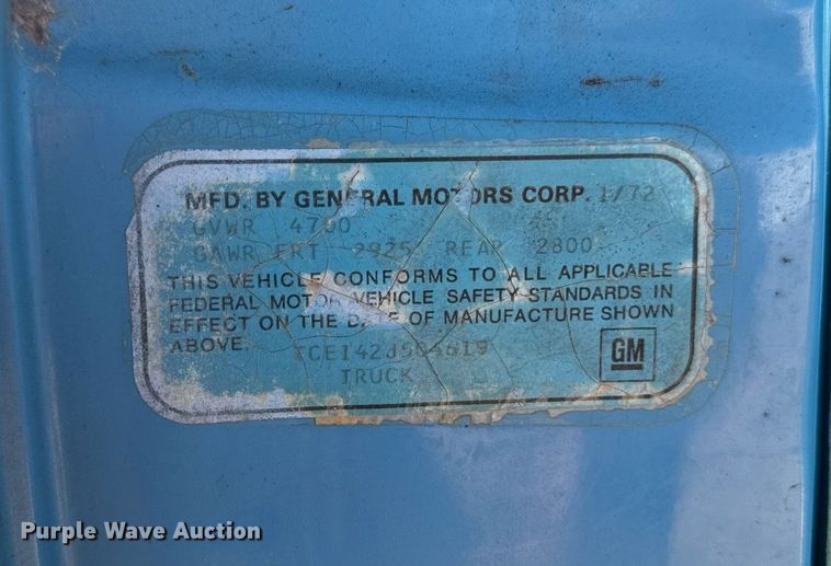 image for item EM2119 1972 GMC 1500 Custom pickup truck