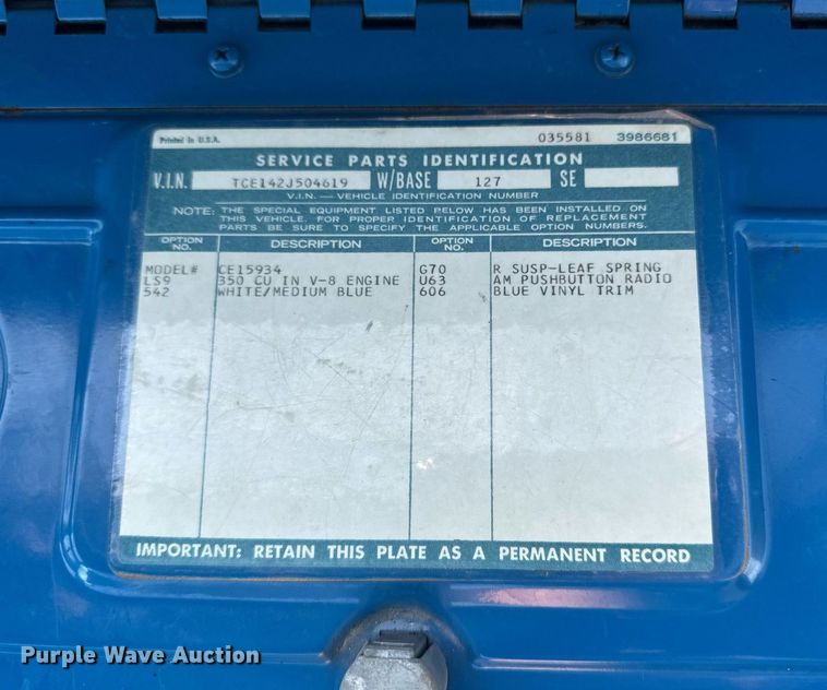 image for item EM2119 1972 GMC 1500 Custom pickup truck