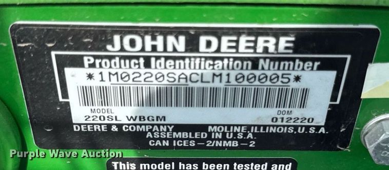 image for item EM2138 2020 John Deere 220SL greens mower