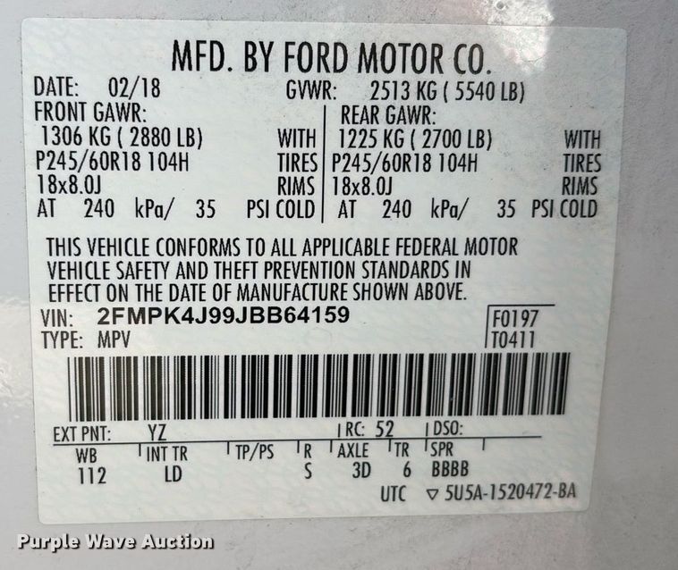image for item EM2533 2018 Ford Edge SEL SUV