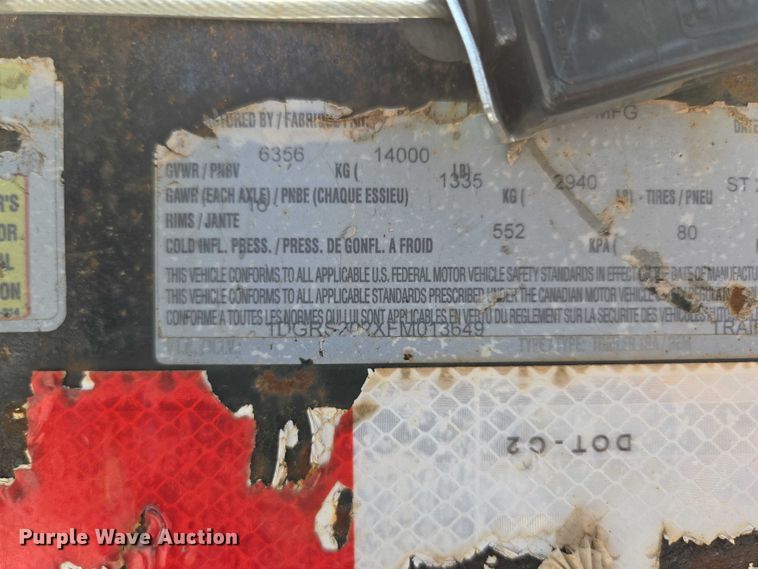 image for item EN2006 2015 Doolittle equipment trailer