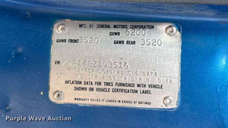 image for item EN4631 1978 Chevrolet K10 pickup truck