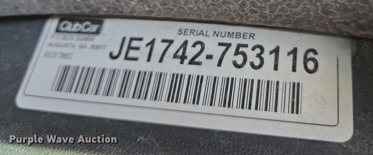 image for item EN8261 2017 Club Car golf cart