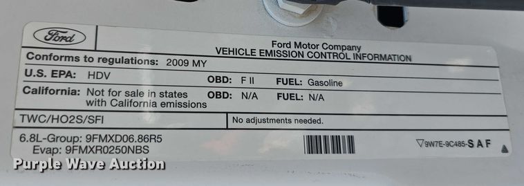 image for item EO1089 2009 Ford F250 Super Duty XL SuperCab pickup truck