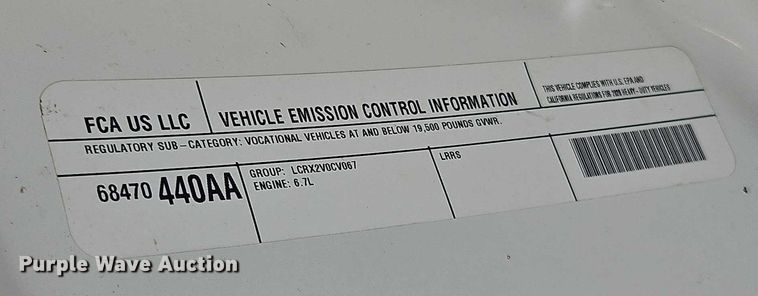 image for item EO4522 2020 Dodge Ram 5500 flatbed truck