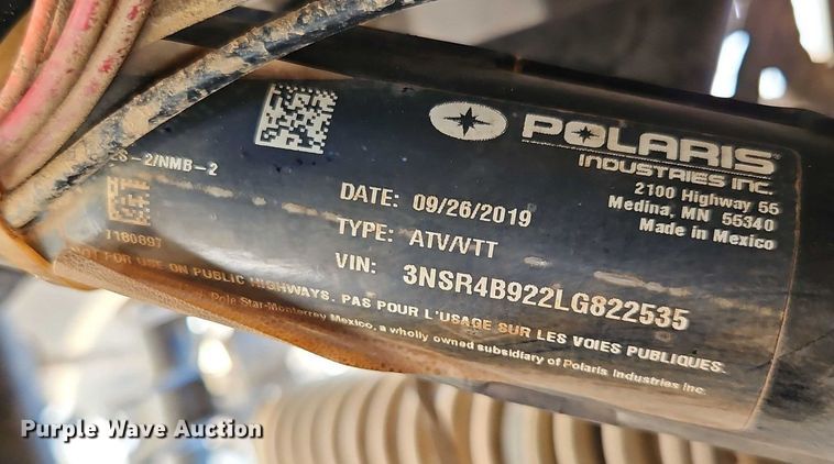 image for item EO4525 2020 Polaris RXR 1000 PRO XP4 utility vehicle