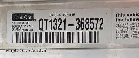 image for item EO4542 2013 Club Car Turf 2 Plus golf cart