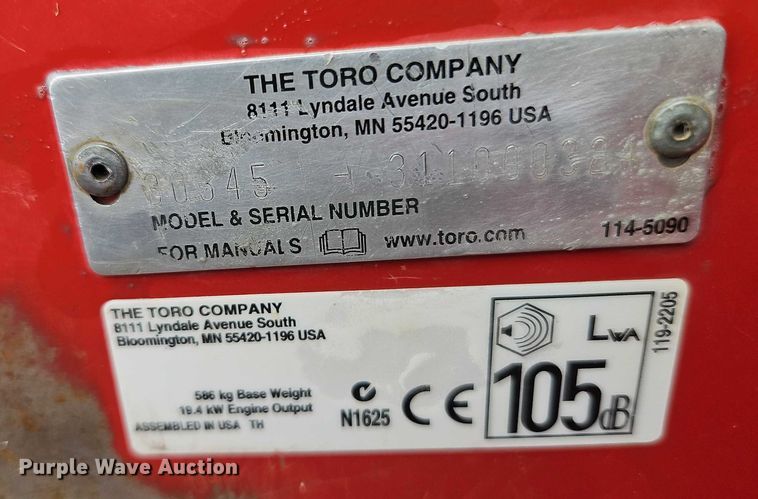 image for item EO4549 Toro Groundsmaster 3280-D lawn mower