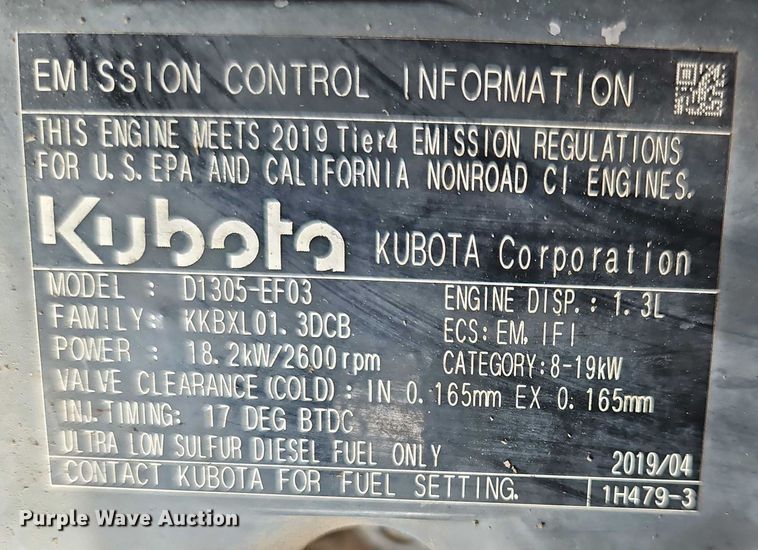 image for item EO4554 2020 Toro TX 1000 Narrow Track compact utility loader