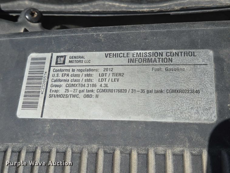 image for item EQ2604 2012 Chevrolet Silverado 1500 utility bed pickup truck