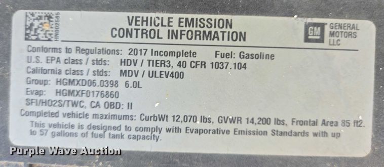 image for item EQ4033 2017 Chevrolet Express G4500 shuttle bus