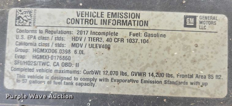 image for item EQ4036 2017 Chevrolet Express G4500 shuttle bus