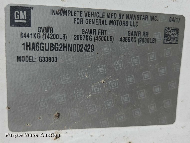 image for item EQ4036 2017 Chevrolet Express G4500 shuttle bus