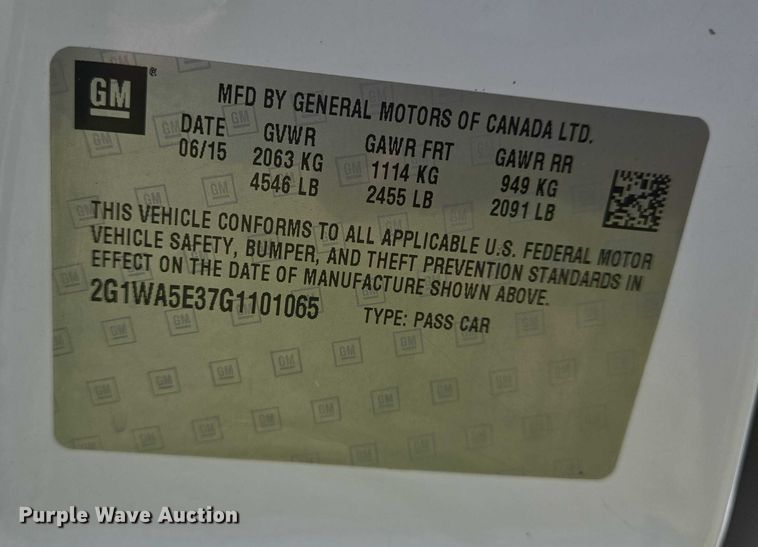 image for item EQ4041 2016 Chevrolet Impala 