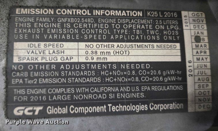 image for item EQ4047 2015 UniCarriers  PF60 forklift