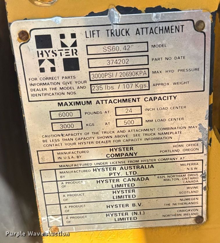 image for item ER2146 2014 Hyster E60XL-MIL forklift