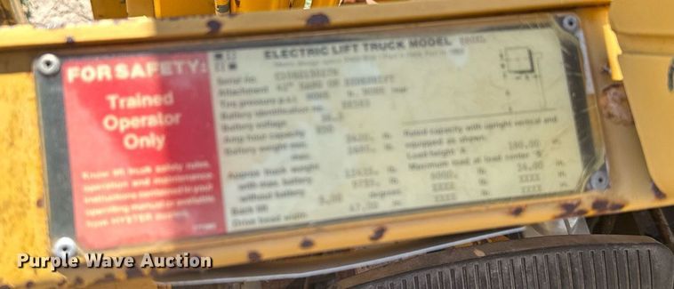 image for item ER2146 2014 Hyster E60XL-MIL forklift