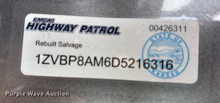 image for item ET8010 2013 Ford Mustang 