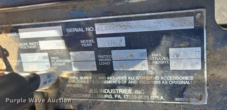 image for item FB9404 2007 JLG 10MSP order picker