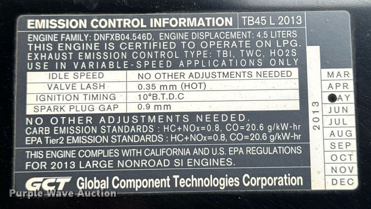 image for item MZ9391 2013 Nissan PF80YLP forklift