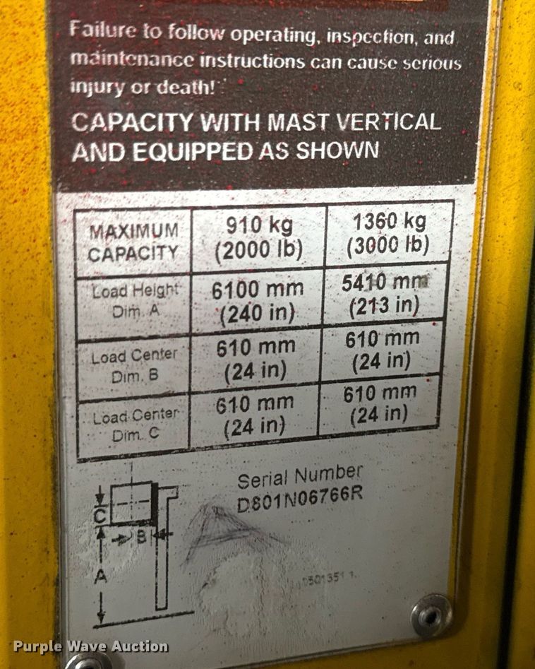 image for item MZ9396 2017 Yale OS030 order picker