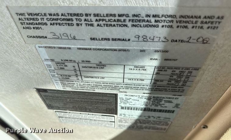 image for item OJ9927 2000 Newmar Mountain Aire RV