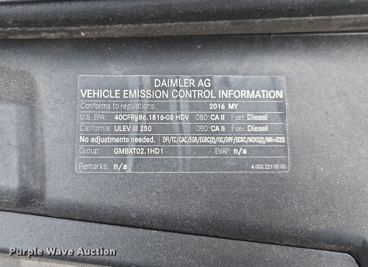 image for item YA0446 2016 Freightliner Sprinter 2500 van