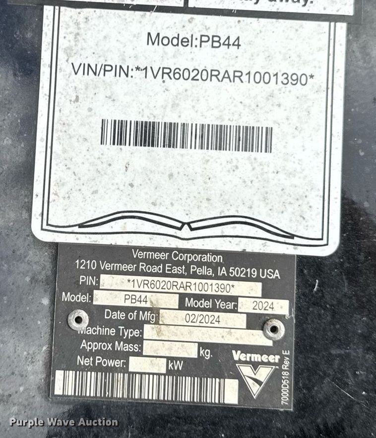 image for item DI9060 2024 Vermeer PTX42 trencher