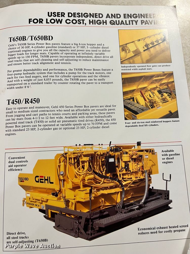 image for item DI9817 Gehl T650BD paver
