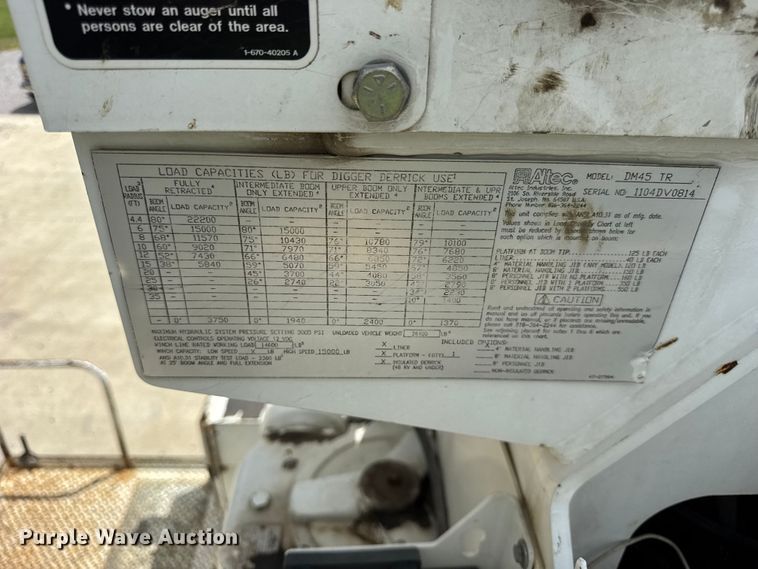 image for item DI9847 2005 International 4300 digger derrick truck