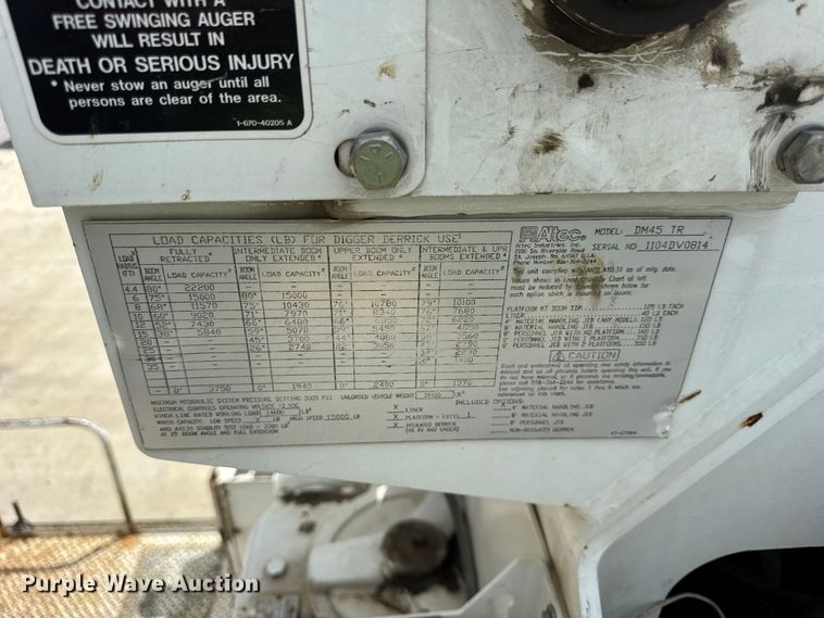 image for item DI9847 2005 International 4300 digger derrick truck