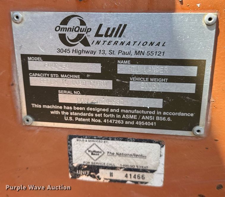 image for item DJ9664 1981 Lull 644D-34 telehandler