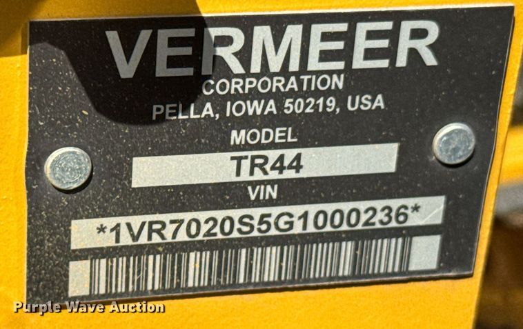image for item DO0963 2016 Vermeer PTX44 trencher