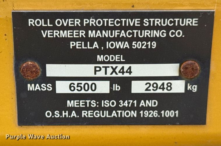 image for item DO0963 2016 Vermeer PTX44 trencher