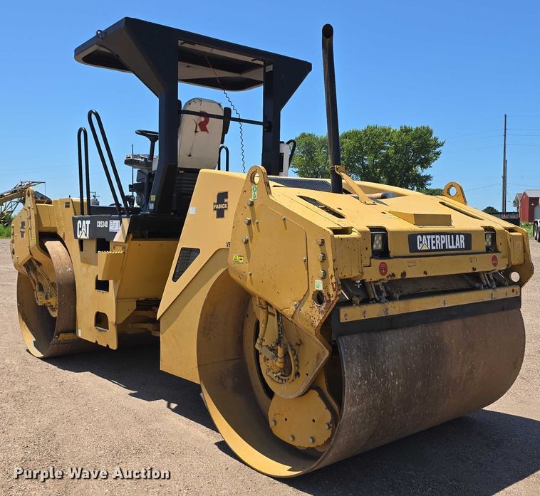 image for item DR3867 2009 Caterpillar CB534D XW double drum vibratory roller