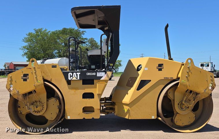 image for item DR3867 2009 Caterpillar CB534D XW double drum vibratory roller