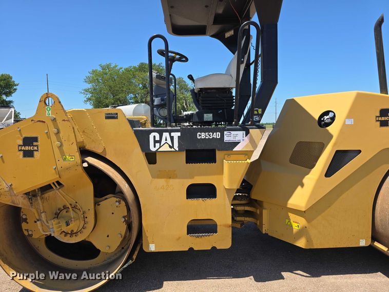 image for item DR3867 2009 Caterpillar CB534D XW double drum vibratory roller