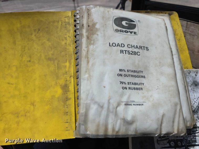 image for item DR3873 1991 Grove RT 528C crane