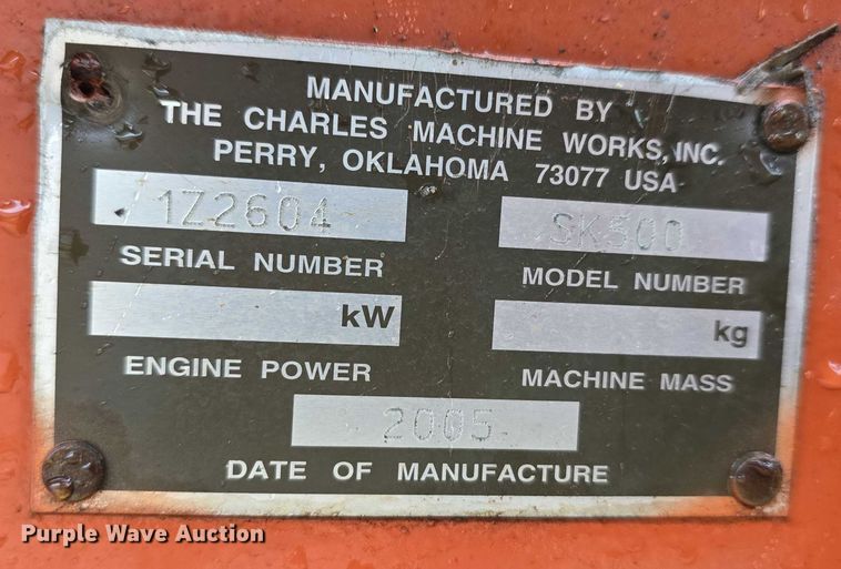 image for item DR3877 2005 Ditch Witch SK500 compact utility loader