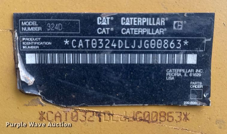 image for item DS3823 2008 Caterpillar 324D L excavator