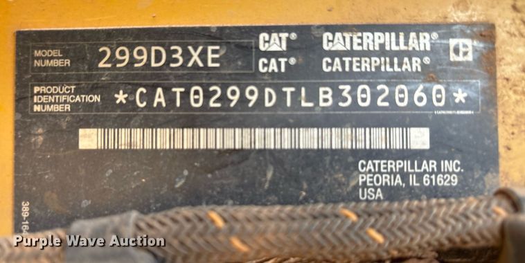 image for item DS3824 2023 Caterpillar 299D3 XE forestry tracked skid steer loader