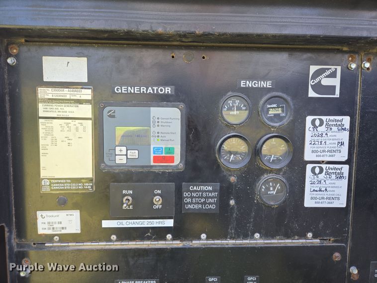 image for item DT5333 2012 Cummins C300D6R-A040A033 generator