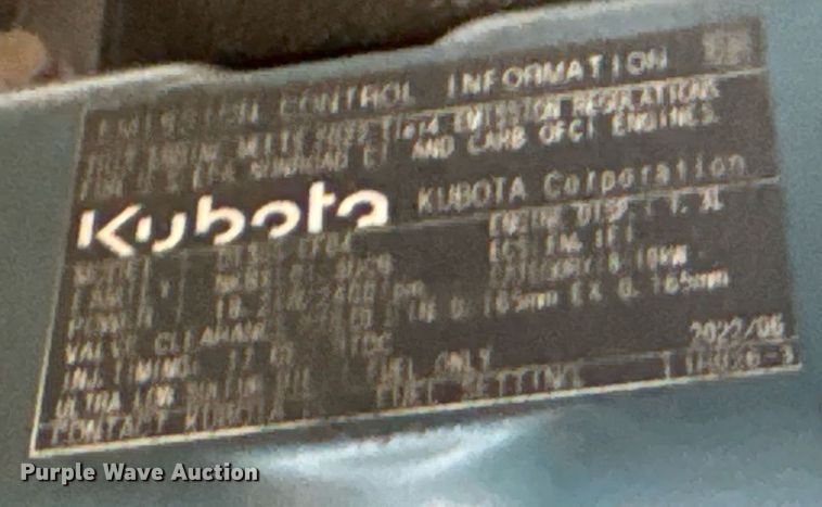 image for item DU9338 2022 Bobcat E26 mini excavator