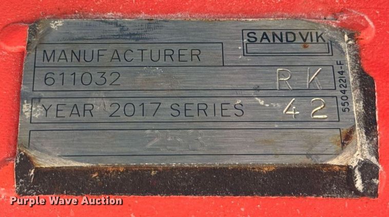 image for item DW3373 2018 Sandvik Pantera DP1100i top hammer drill