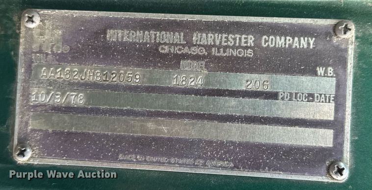 image for item DW3388 1979 International 1824 dump truck