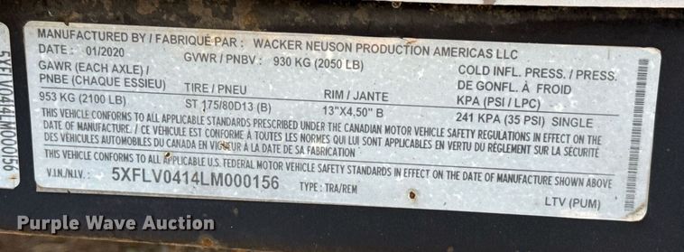 image for item DW5118 2020 Wacker Neuson LTV6 light plant