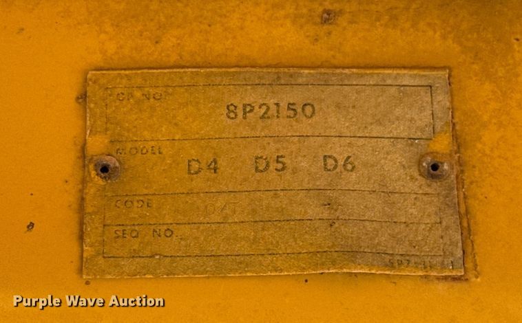 image for item DW5129 1980 Caterpillar D6D dozer